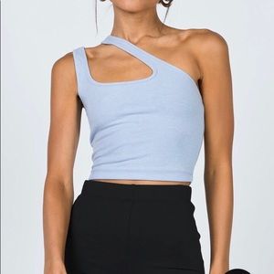 Princess Poly Tiffany blue crop top